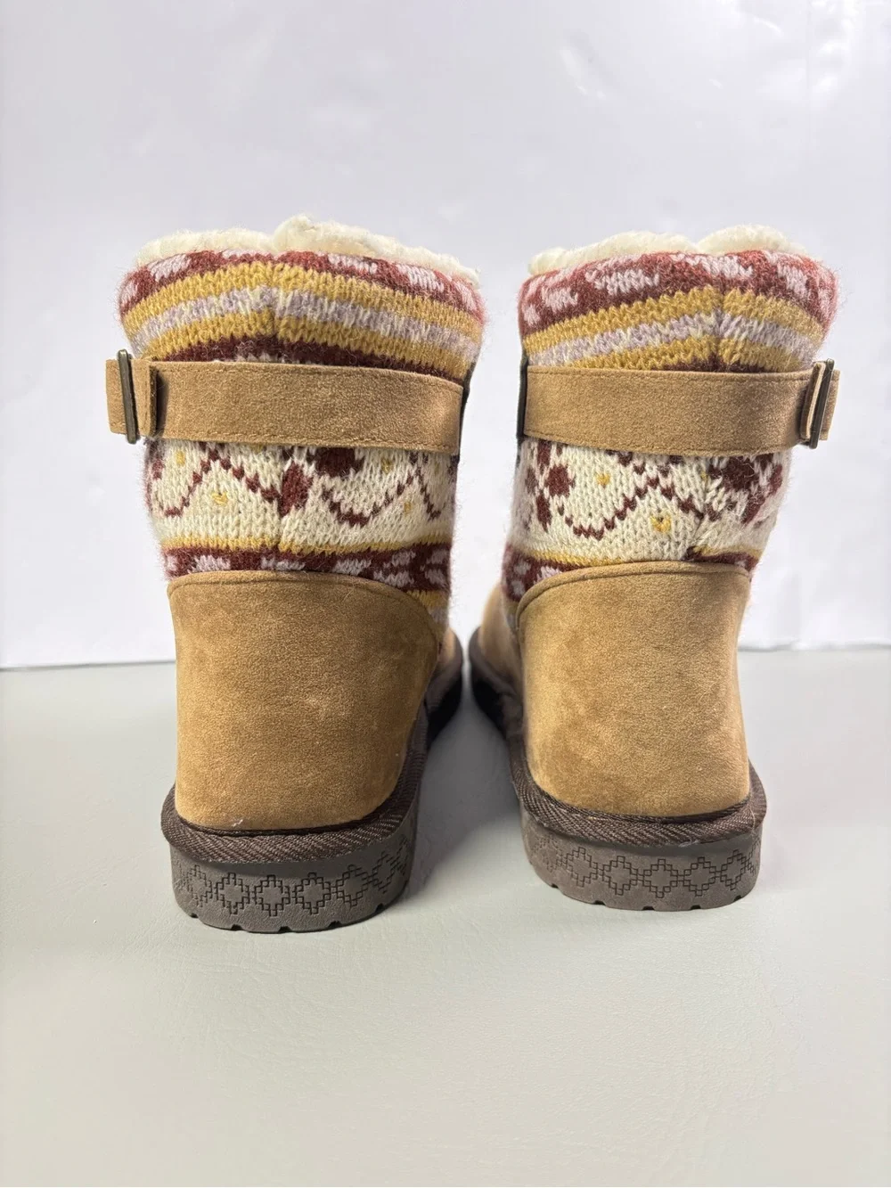 ✨ Muk Luks Women's Melly Knit Faux Fur Lined Bootie Size 9
